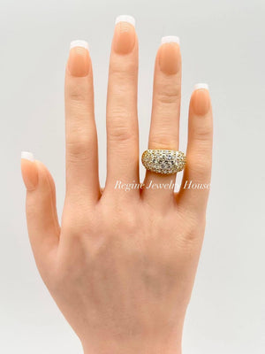 ✨ Luxurious K18 Gold Diamond Pavé Statement Ring ✨