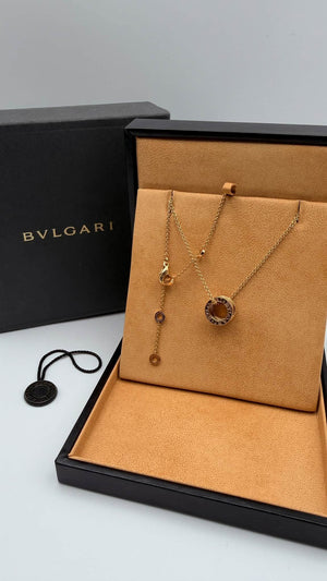 BVLGARI B.zero1 Pendant Necklace in 18K Pink Gold (750PG)