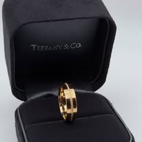 Pre-Loved Tiffany & Co. 18K Rose Gold Tiffany T Two Diamond Narrow Ring