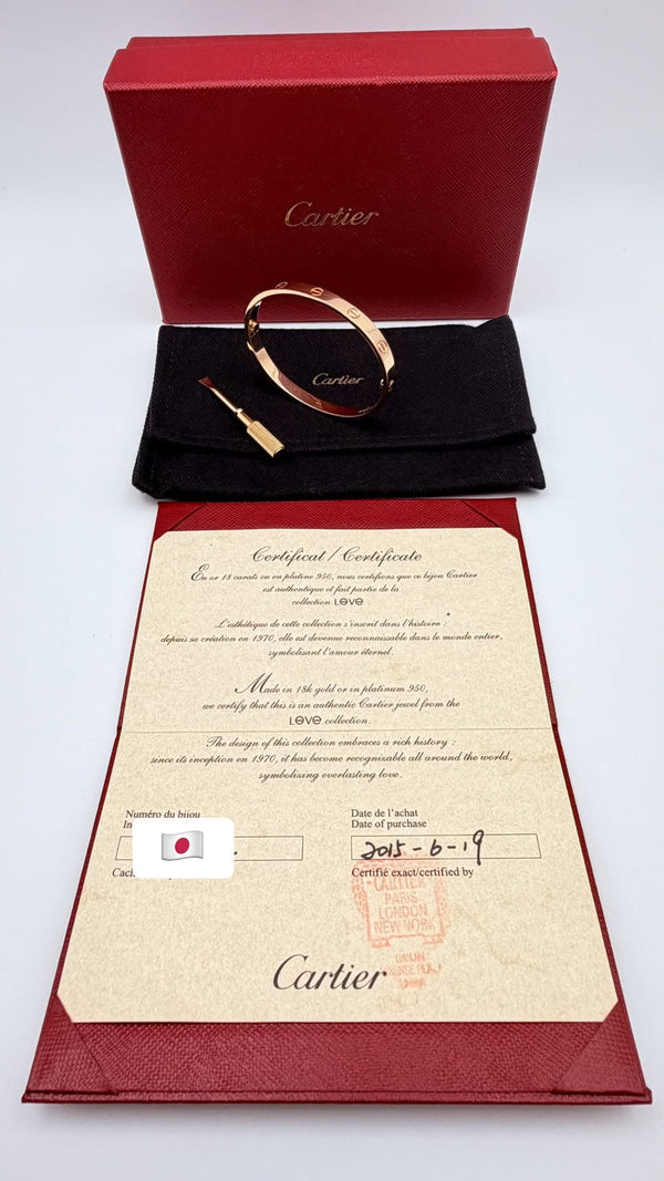 Cartier Love Bracelet –750 / 18K Gold (Size 17)