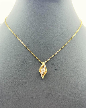 POLA K18(750) Yellow Gold Diamond Pendant Necklace