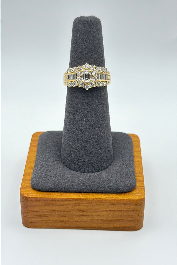 K18 Yellow Gold Diamond Statement Ring