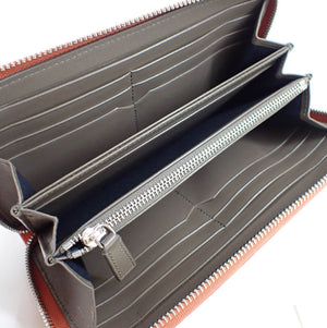 ✨ BVLGARI Zip Around Leather Long Wallet (Vibrant Orange) ✨