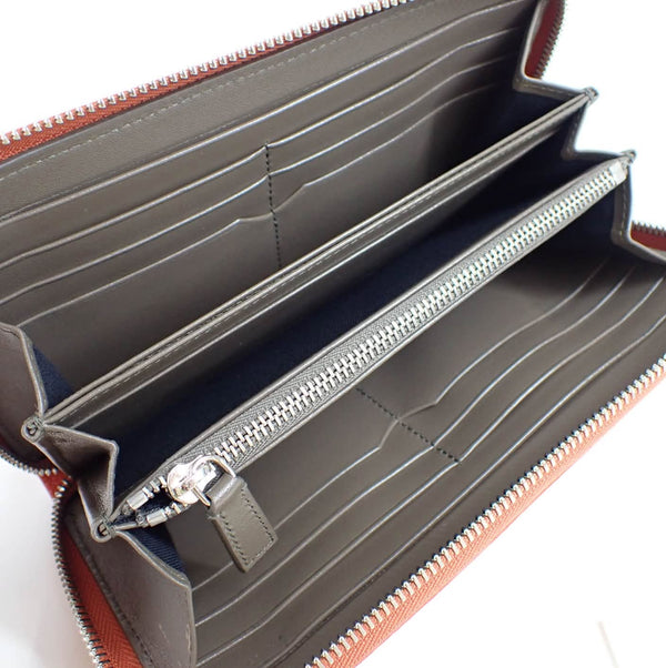 ✨ BVLGARI Zip Around Leather Long Wallet (Vibrant Orange) ✨