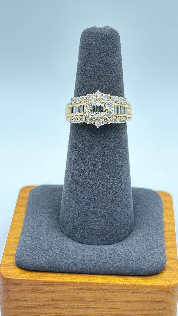 K18 Yellow Gold Diamond Statement Ring