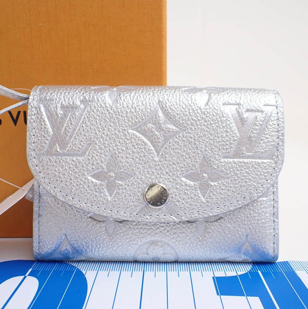 ✨ LOUIS VUITTON Rosalie Coin Purse (Metallic Silver) ✨