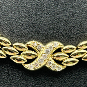 K18 Yellow Gold Diamond Motif Collar Necklace