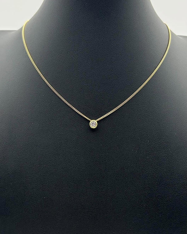 K18 Pink Gold Diamond Cluster Pendant Necklace
