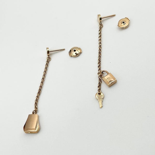 Hermès Kelly Clochette Drop Earrings in 18K Pink Gold (750PG)