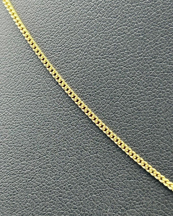 K18 Yellow Gold Solitaire Diamond Bezel Necklace