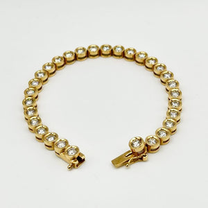 K18 Yellow Gold Diamond Tennis Bracelet