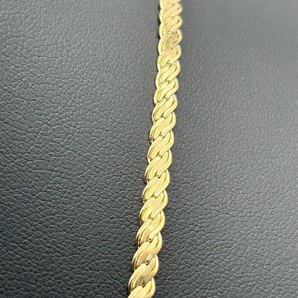 K18 Yellow Gold V-Shape Diamond Tennis Necklace