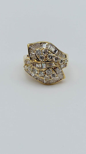 K18 Yellow Gold Diamond Statement Ring