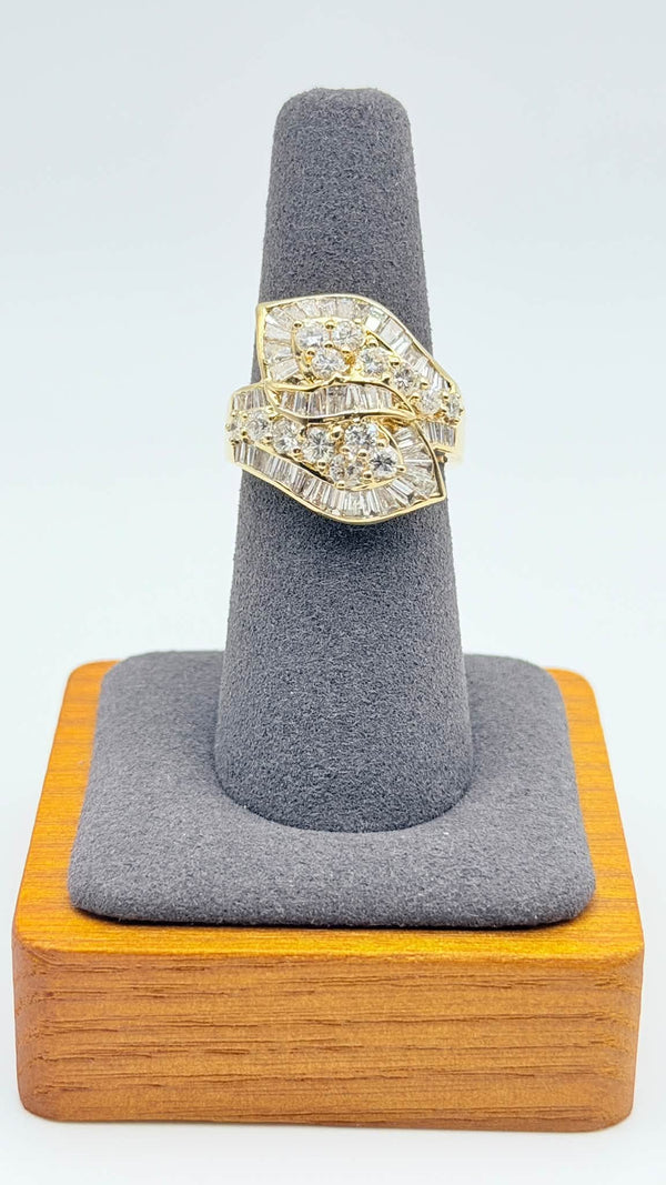 K18 Yellow Gold Diamond Statement Ring