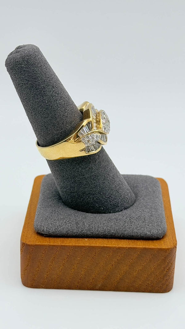 K18 Yellow Gold Multi-Diamond Statement Ring