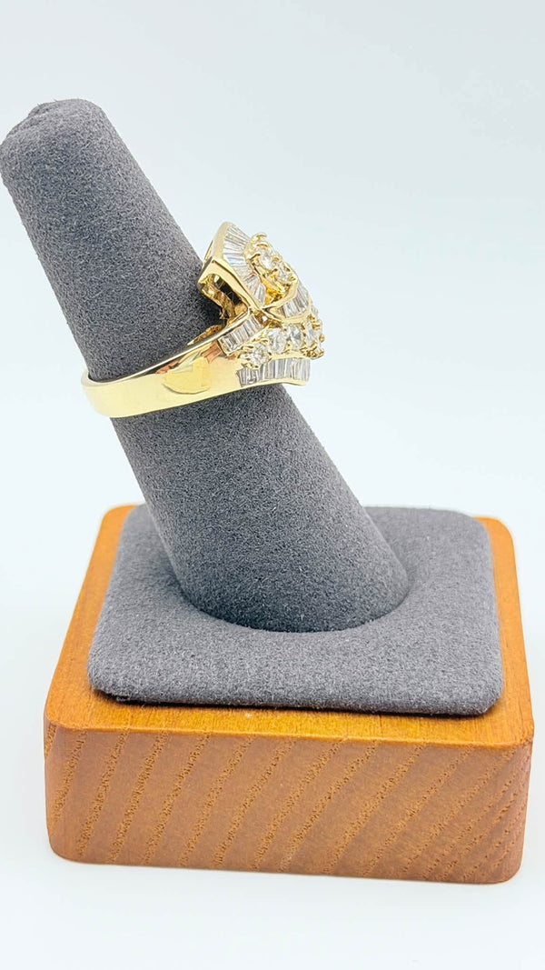 K18 Yellow Gold Diamond Statement Ring