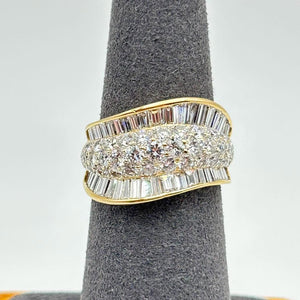 K18 Yellow Gold Multi-Stone Diamond Ring