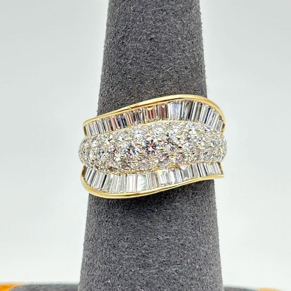 K18 Yellow Gold Multi-Stone Diamond Ring