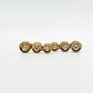 Luxurious K18 Yellow Gold Diamond Drop Earrings
