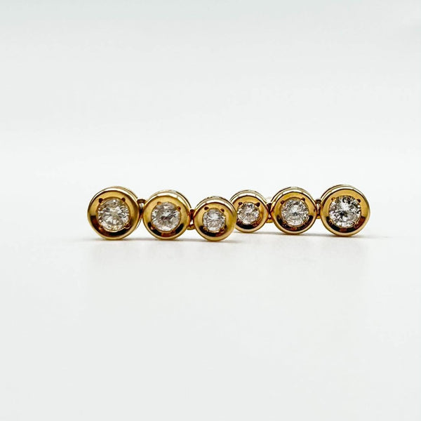 Luxurious K18 Yellow Gold Diamond Drop Earrings