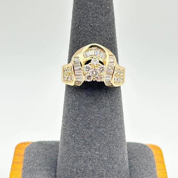 K18 Yellow Gold Diamond Cluster Ring