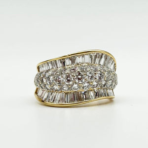 K18 Yellow Gold Multi-Stone Diamond Ring