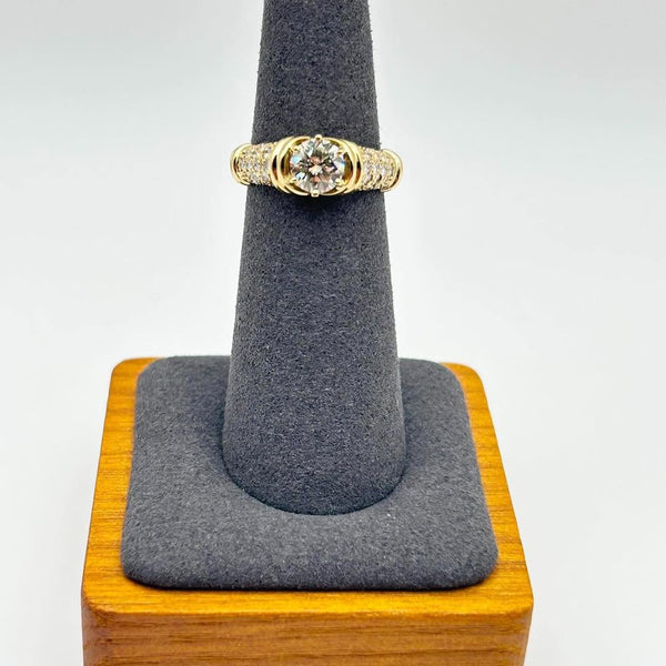 K18 Yellow Gold Diamond Cluster Ring