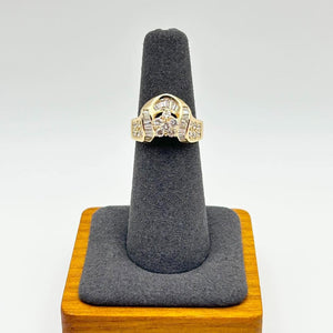 K18 Yellow Gold Diamond Cluster Ring