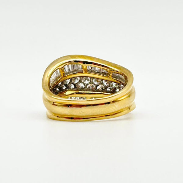 K18 Yellow Gold Multi-Stone Diamond Ring