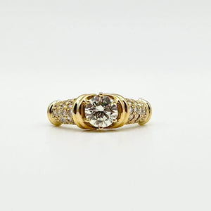 K18 Yellow Gold Diamond Cluster Ring