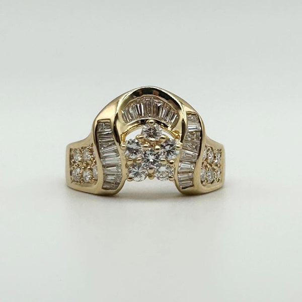 K18 Yellow Gold Diamond Cluster Ring
