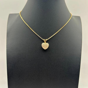 K18 Rose Gold Diamond Pavé Heart Pendant