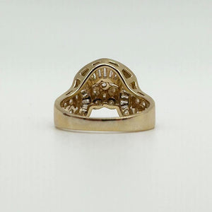 K18 Yellow Gold Diamond Cluster Ring