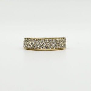 K18 Yellow Gold Diamond Pavé Band