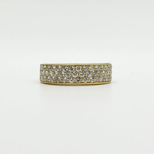 K18 Yellow Gold Diamond Pavé Band