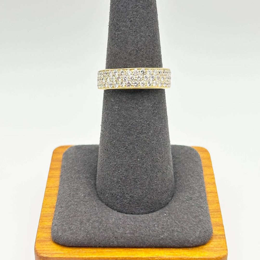K18 Yellow Gold Diamond Pavé Band