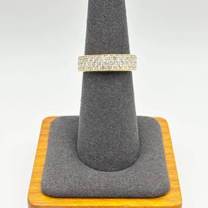 K18 Yellow Gold Diamond Pavé Band