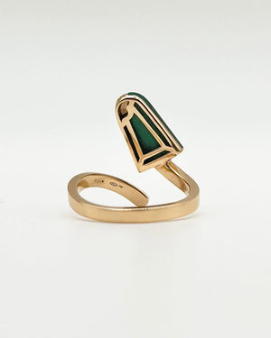 The Bvlgari Gelati Malachite & Diamond Ring in 750 Rose Gold