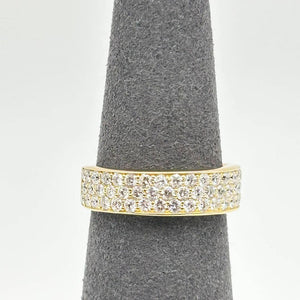 K18 Yellow Gold Diamond Pavé Band