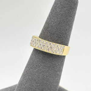 K18 Yellow Gold Diamond Pavé Band