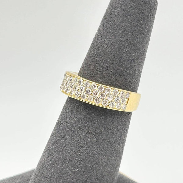 K18 Yellow Gold Diamond Pavé Band