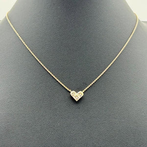 K18PG Diamond Heart Necklace