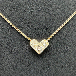 K18PG Diamond Heart Necklace