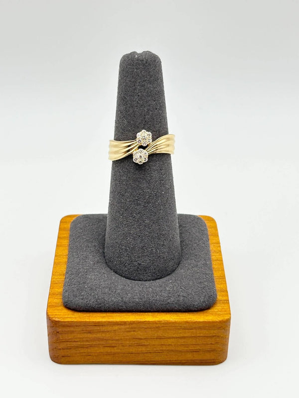 K18 Bypass Diamond Ring