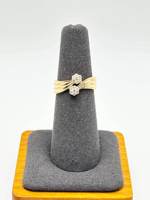 K18 Bypass Diamond Ring