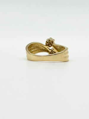 K18 Bypass Diamond Ring