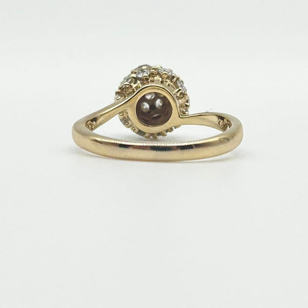 K18 Diamond Cluster Ring