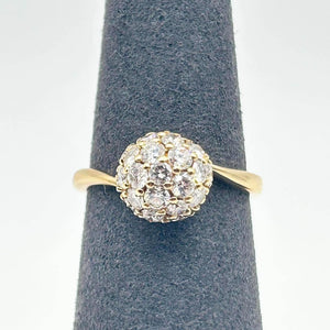 K18 Diamond Cluster Ring