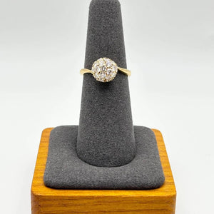 K18 Diamond Cluster Ring