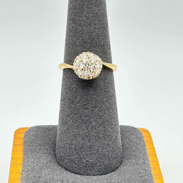 K18 Diamond Cluster Ring
